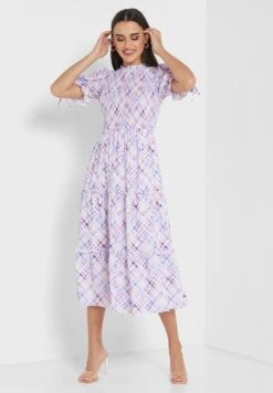 Little Mistress Multi Check Midaxi By Vogue Williams