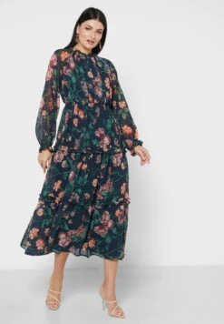 Floral Printed Ruffle Dress