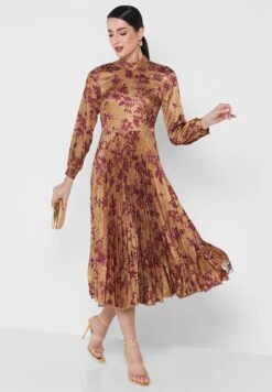 Open Back Plisse Dress