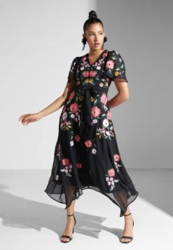 Floral Asymmetric Hem Dress