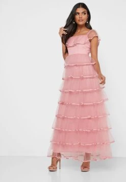 Layered Puff Sleeve Dress