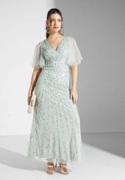 Embellished Ruffle Sleeve Dress