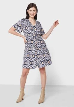 Vero Moda Printed Tie Detail Shirt Dress