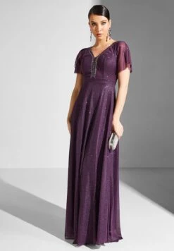 Embellished Neck A-Line Dress