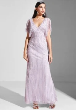 Embellished V Neck Dress