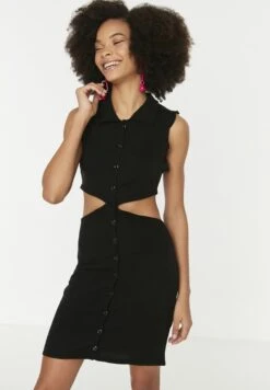 Trendyol Button Down Cut Out Detail Dress
