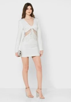 Tassel Cut Out Detail Dress