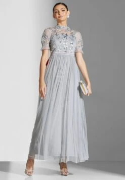 Sequin Detail Ruffle Dress