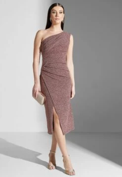 One Shoulder Shimmer Dress