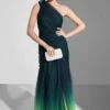 One Shoulder Ombré Detail Dress
