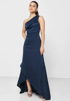 TFNC Asymmetric Pleated Dress