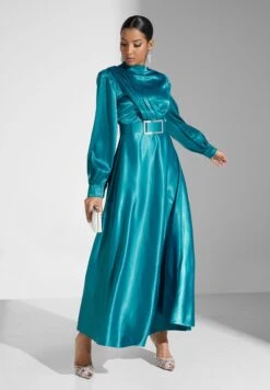 Puff Sleeve Belted Dress