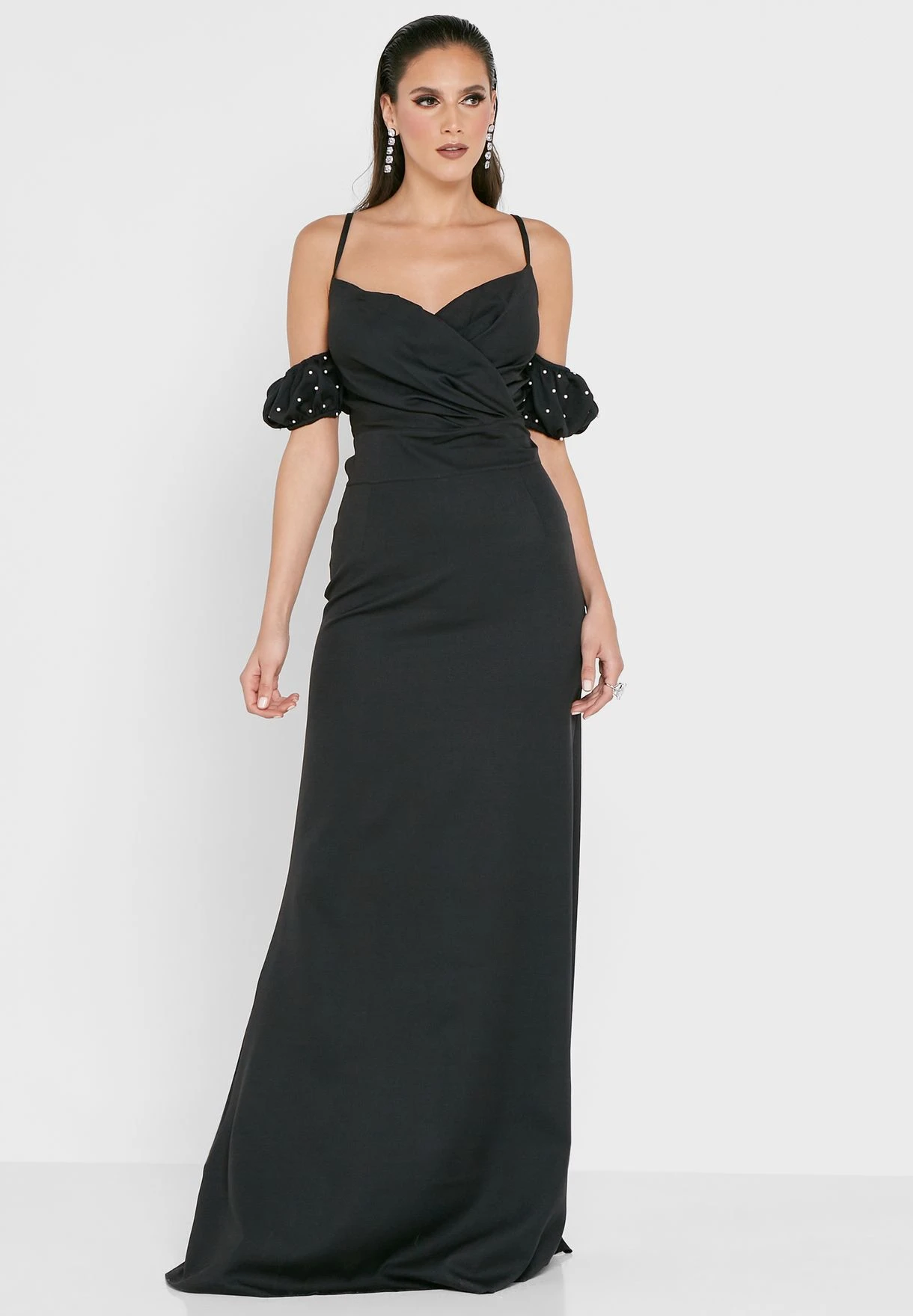 Off Shoulder Detail Gown 1 Off Shoulder Detail Gown