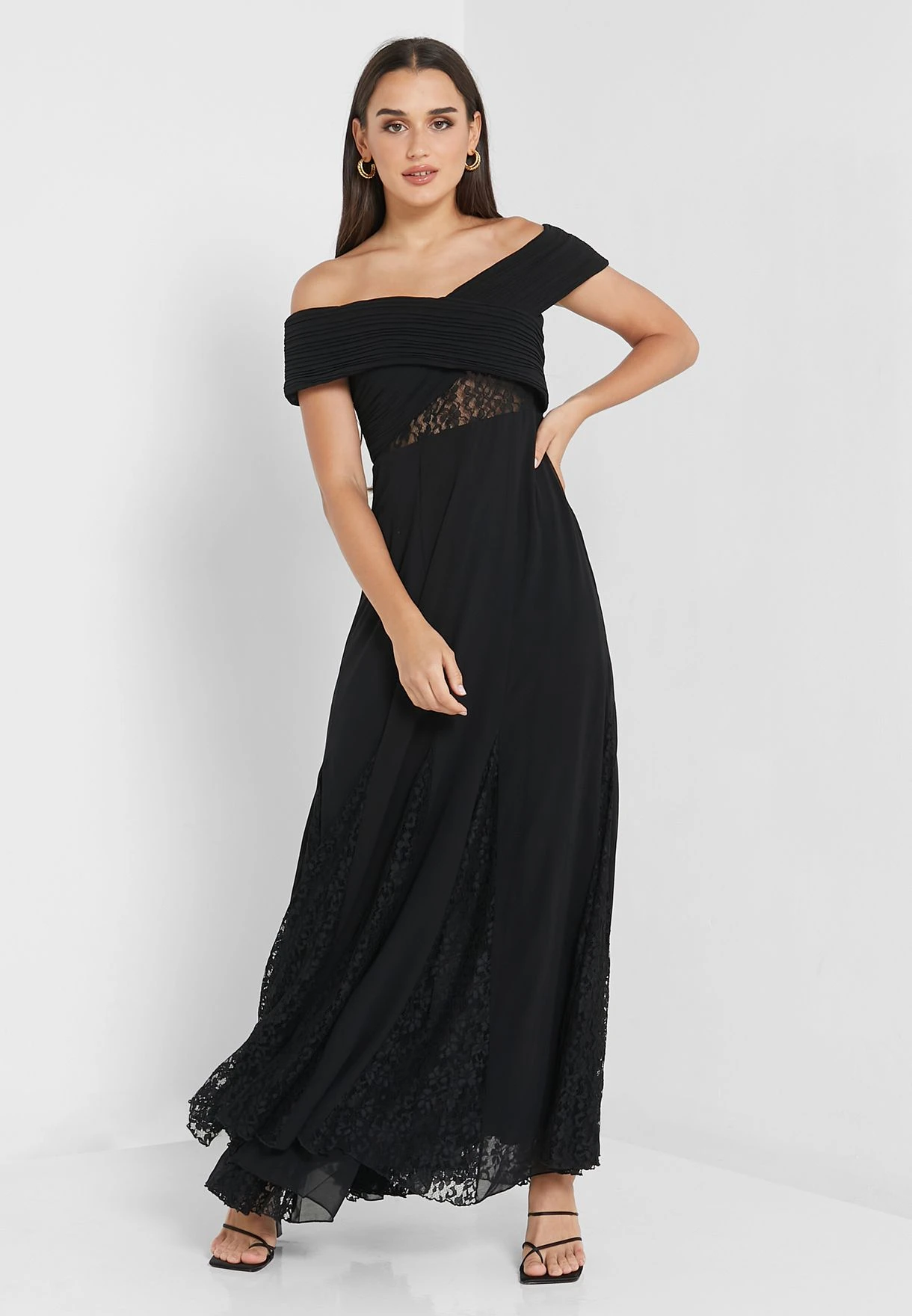 Little Mistress Bardot Belted Tiered Dress 1 Little Mistress Bardot Belted Tiered Dress