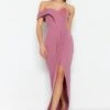Trendyol Bardot Pleated Wrap Dress