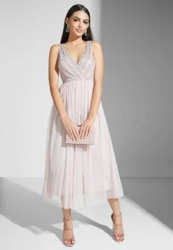 Embellished Fit And Flare Dress