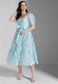 Puff Sleeve Tiered Dress