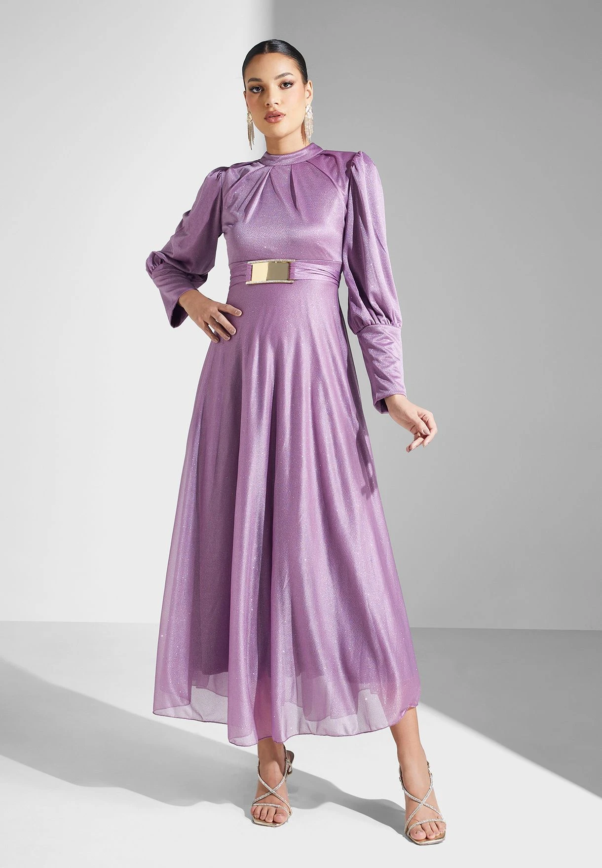 Shimmer Belted Dress 1 Shimmer Belted Dress