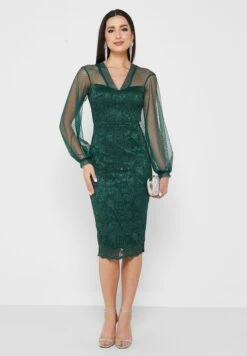 Mesh Sleeve Shift Dress