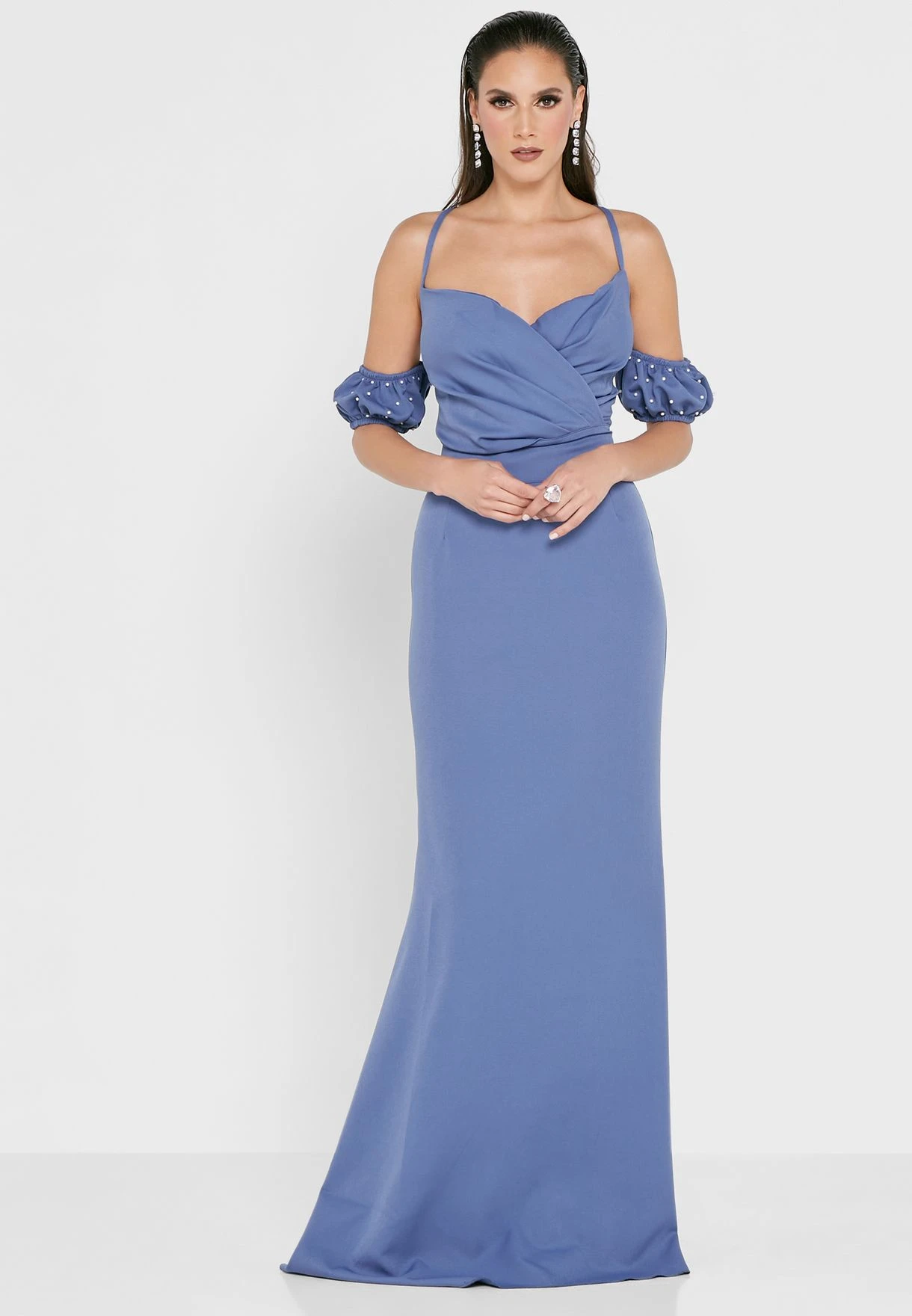 Off Shoulder Detail Gown 1 Off Shoulder Detail Gown