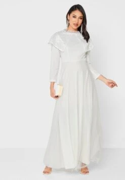 Embroidered Shoulder Dress