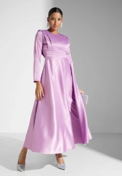 Ruched Detail Satin Dress