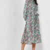 Balloon Sleeve Floral Print Dress
