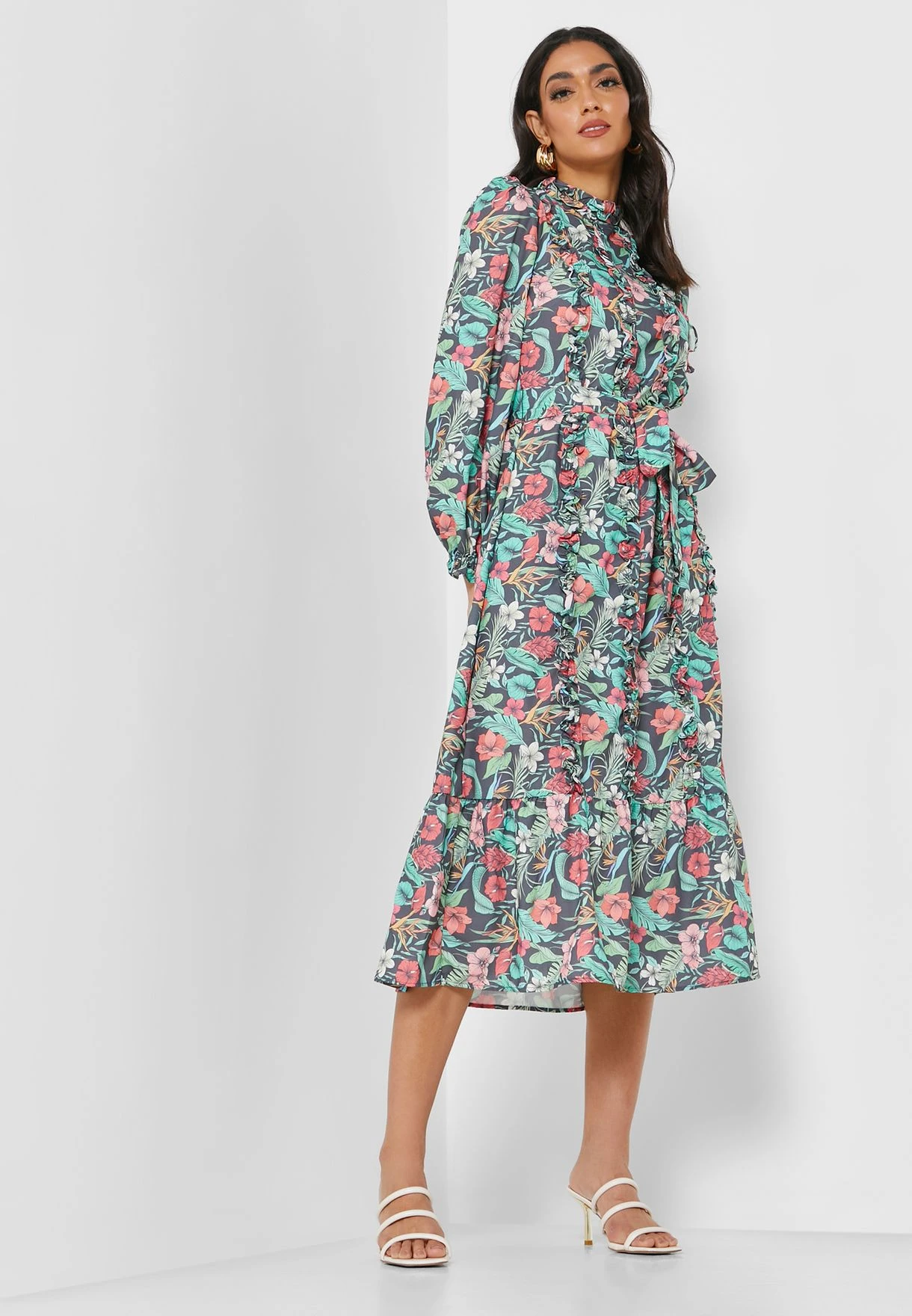 Balloon Sleeve Floral Print Dress 1 Balloon Sleeve Floral Print Dress