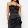 Trendyol Fringe Detail Satin Dress