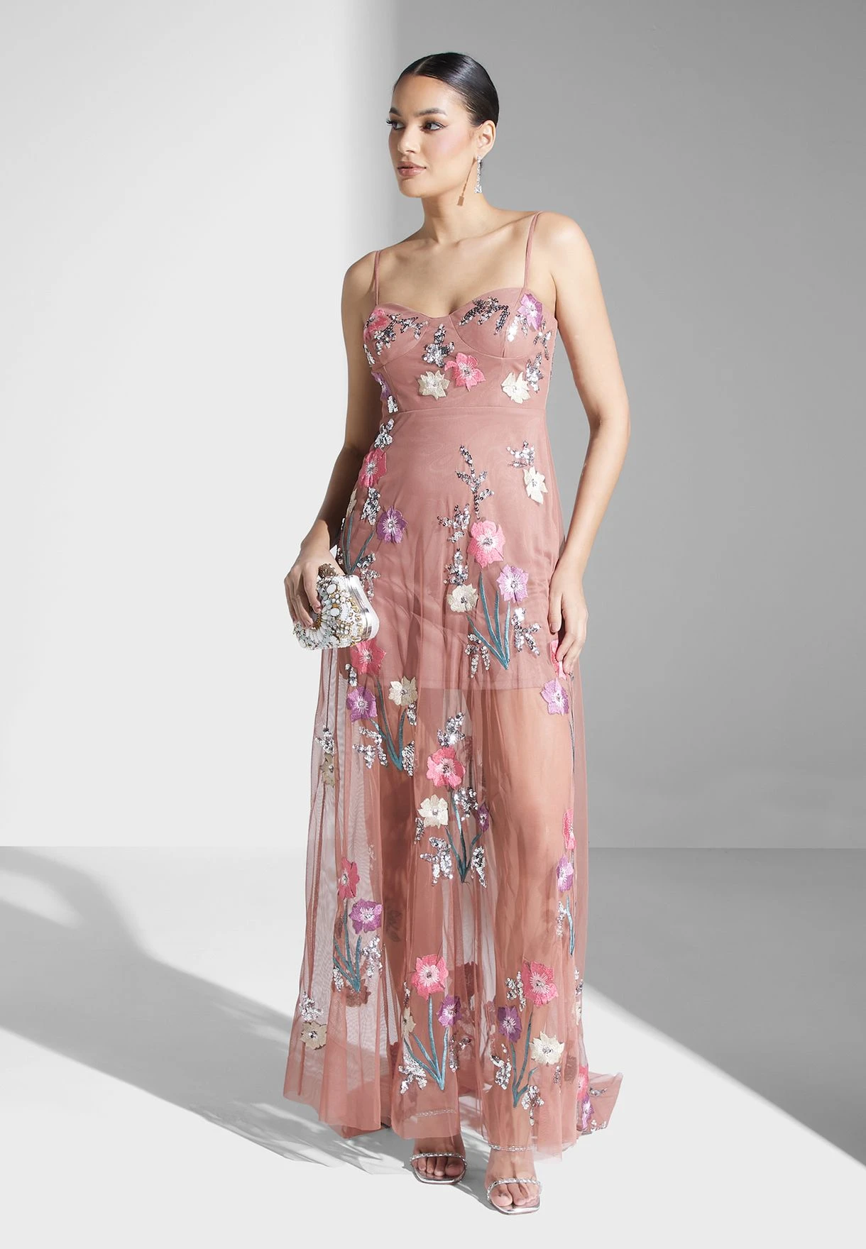 Embroidered Strappy Tiered Dress 1 Embroidered Strappy Tiered Dress