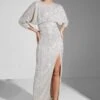 Shimmer Dress With Slit
