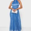 Halter Neck Shimmer Dress