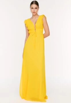Trendyol Plunge Neck Ruffle Detail Dress