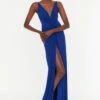 Trendyol Plunge Neck Front Split Dress