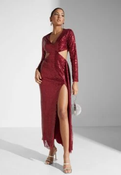 Waist Cut Out Shimmer Dress