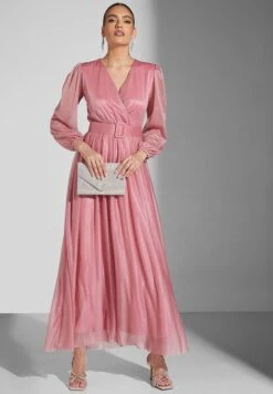 Shimmer Belted Dress