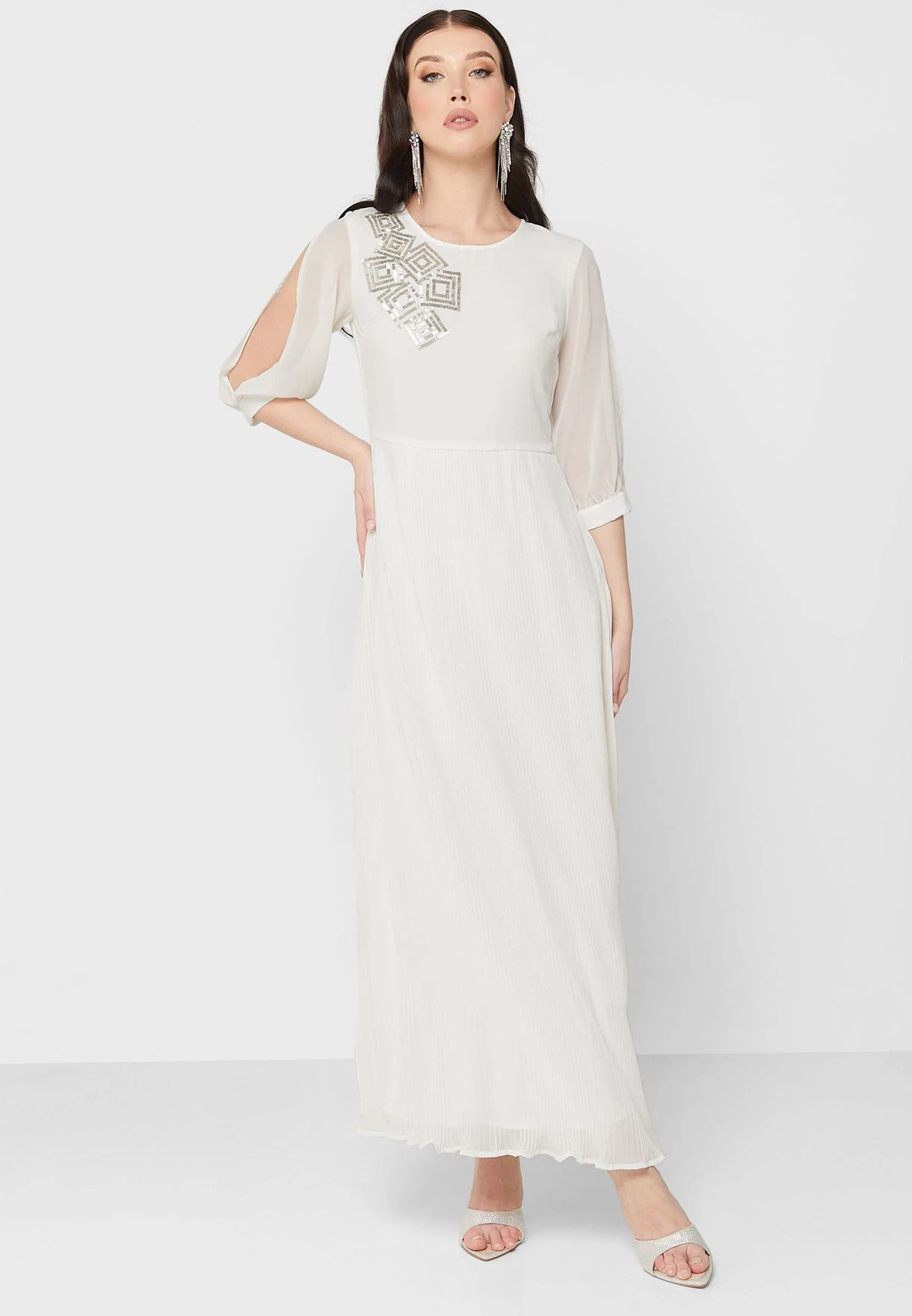 Embellished Waist A-Line Dress 1 Embellished Waist A-Line Dress