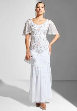 Angel Sleeves Embellished Dress