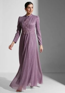 Embroidered Waist Shimmer Dress