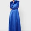 High Neck Satin Dress