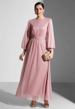 Puff Sleeve Belted Dress