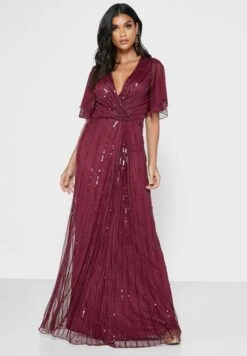 Angel Sleeve Sequin Dress