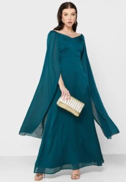 Slit Sleeve A-Line Dress