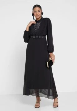 Embellished Drape Detail Dress