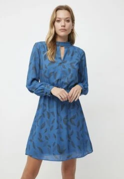 Trendyol High Neck Printed Cut Out Detail Dress