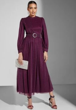 Shimmer Belted Dress