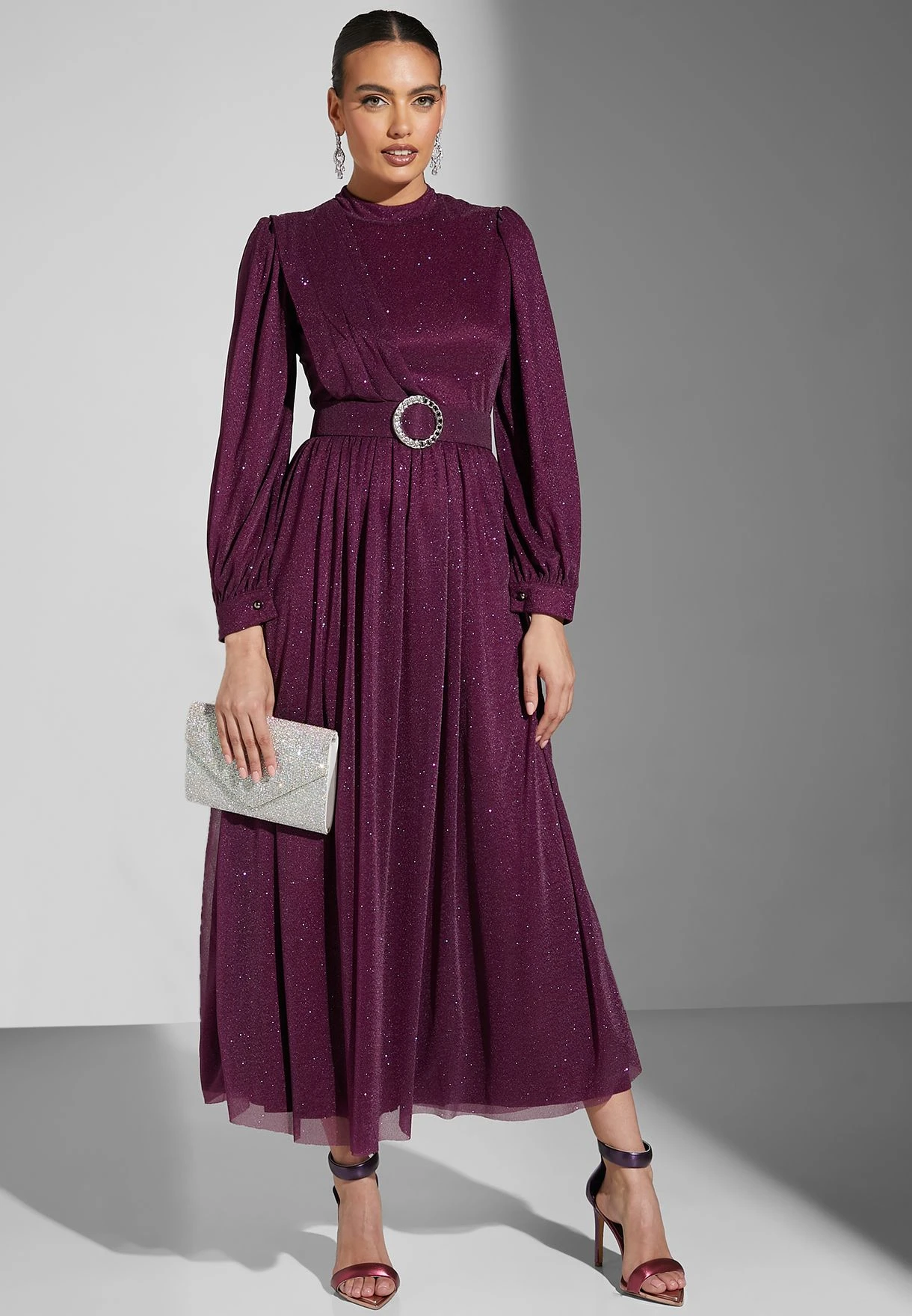 Shimmer Belted Dress 1 Shimmer Belted Dress