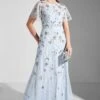 Adrianna Papell Tiered Floral Embroidered Dress