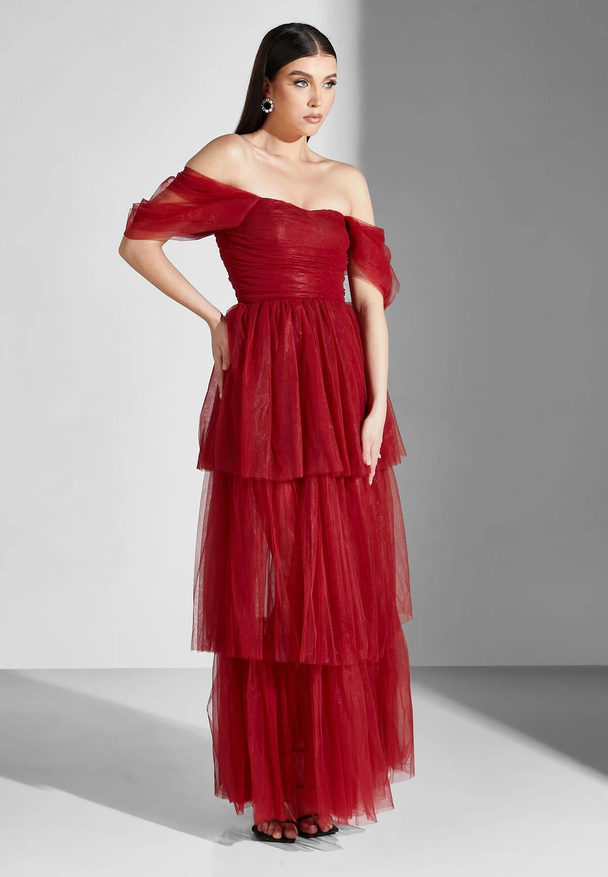 Bardot Ruffle Sweetheart Neck Dress 1 Bardot Ruffle Sweetheart Neck Dress