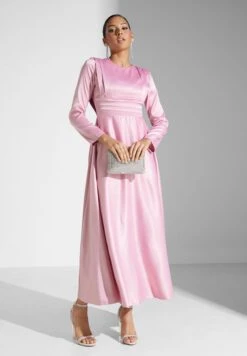 Ruched Detail Satin Dress